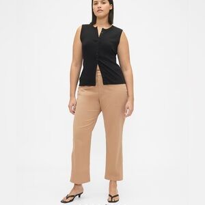 Gap Women's Stretch Cotton Slim Ankle Pants, khaki, NWT